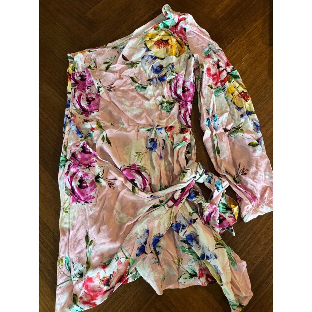 Yumi Kim Womens Multicolor Floral One Shoulder Mini Dress Size small